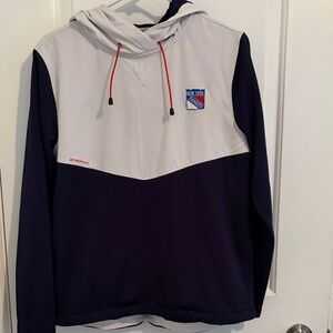 Zero Restriction New York Rangers Men's Navy and White Hoodie - S
